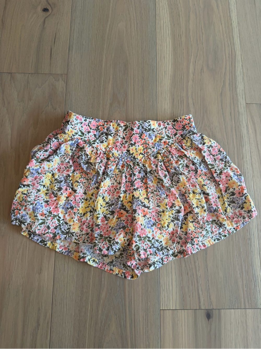 Old Navy Floral Ruffle Skort - Pink, Yellow & Green